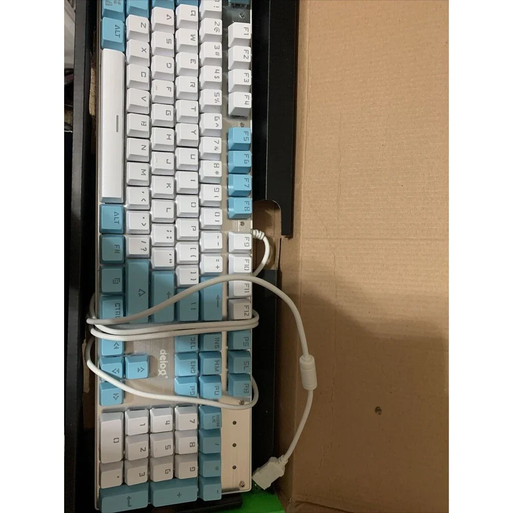 Deiog DY-101 Professional Competitive Mechanical Keyboard Used Minimal Teal